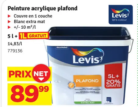 Offre: Peinture acrylique plafond