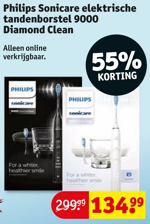 Aanbieding: Sonicare elektrische tandenborstel 9000 Diamond Clean