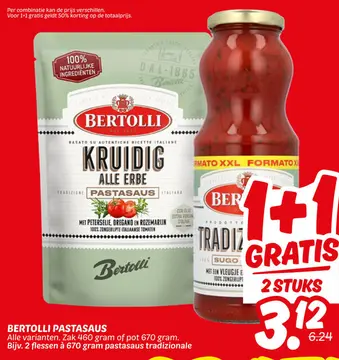 Aanbieding: BERTOLLI PASTASAUS