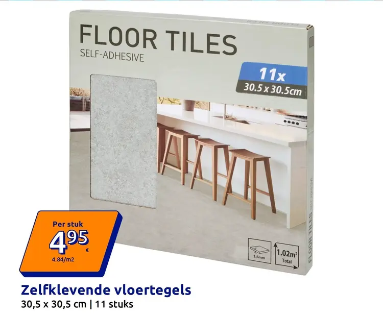 Aanbieding: Zelfklevende vloertegels
