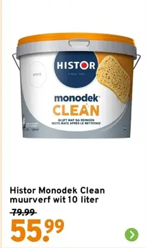 Aanbieding: Histor Monodek Clean muurverf wit