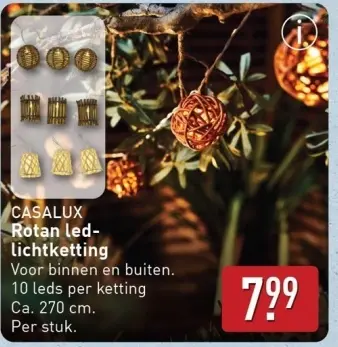 Aanbieding: Rotan led-lichtketting