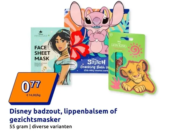 Aanbieding: Disney badzout, lippenbalsem of gezichtsmasker