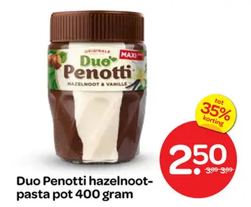 Aanbieding: Duo Penotti hazelnoot-pasta pot