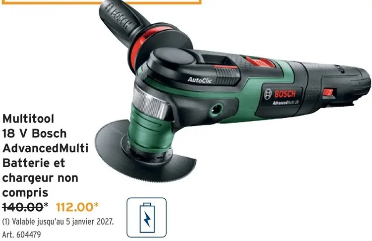 Offre: Multitool 18 V AdvancedMulti