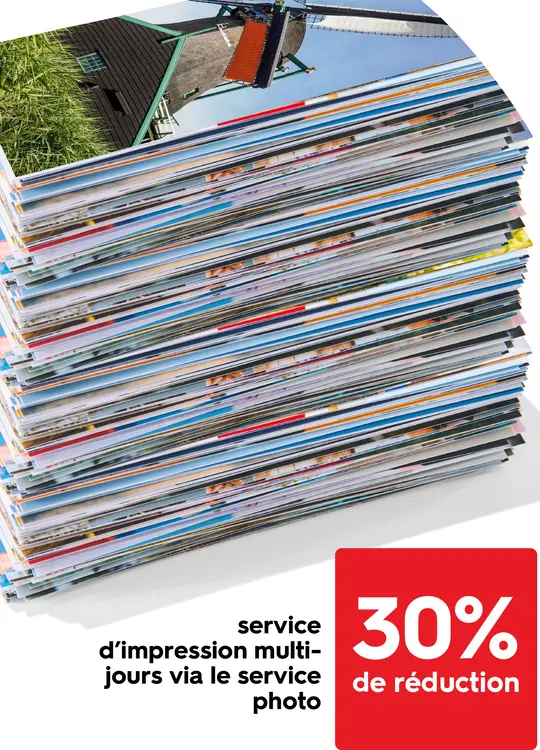Offre: service d'impression multi-jours via le service photo