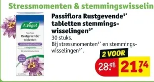 Aanbieding: Passiflora Rustgevende tabletten stemmingswisselingen