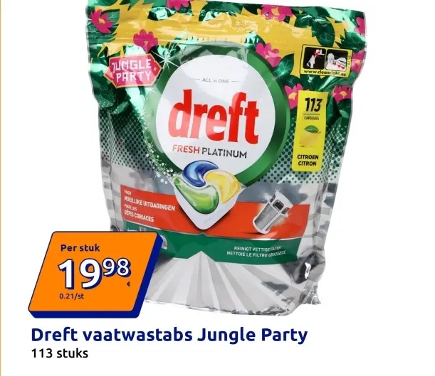 Aanbieding: Vaatwastabs Jungle Party