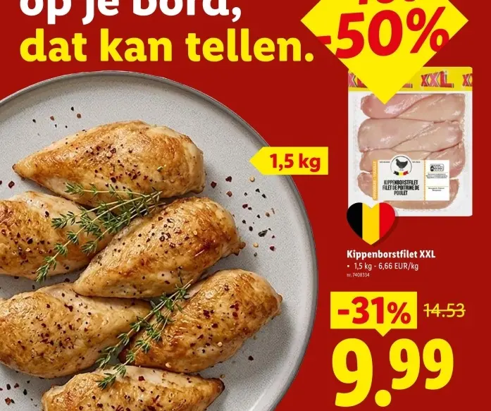 Promotie: Kippenborstfilet XXL