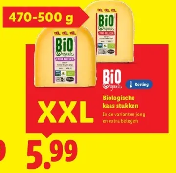 Aanbieding: Biologische kaas stukken