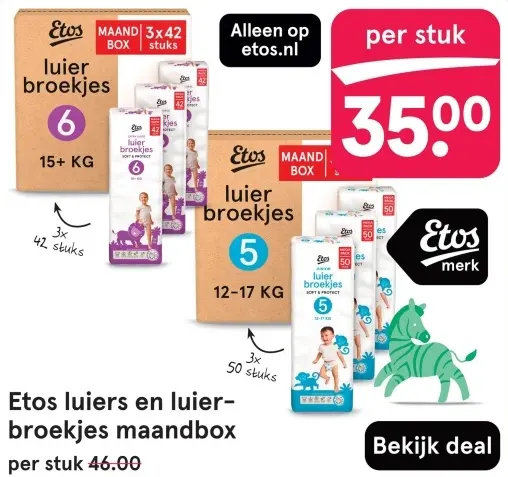 Aanbieding: Luiers en luierbroekjes maandbox