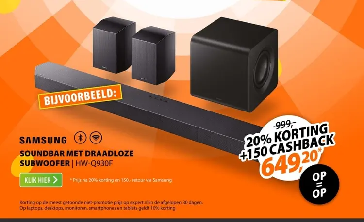 Aanbieding: Soundbar met draadloze subwoofer | hw-q930f