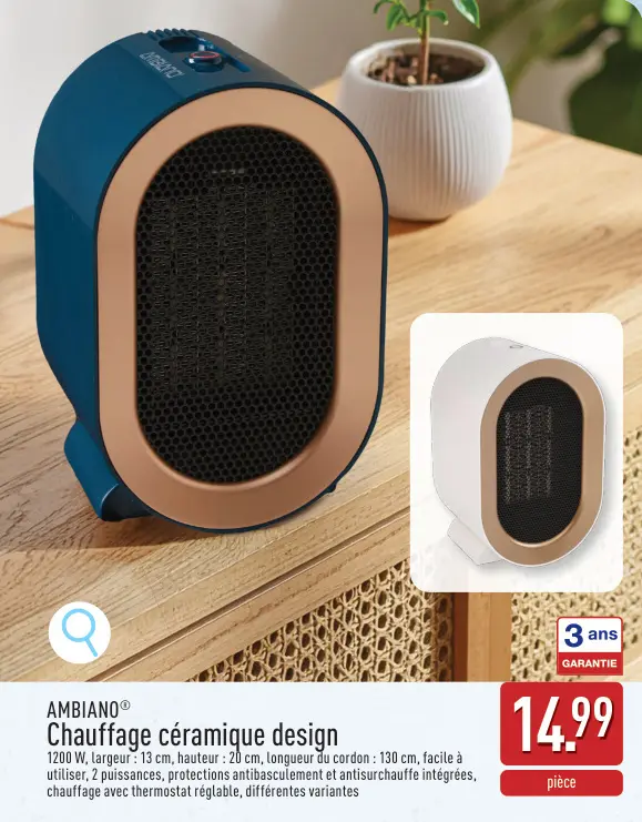 Offre: Chauffage céramique design