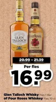 Aanbieding: Glen Talloch Whiskey of Four Roses Whiskey
