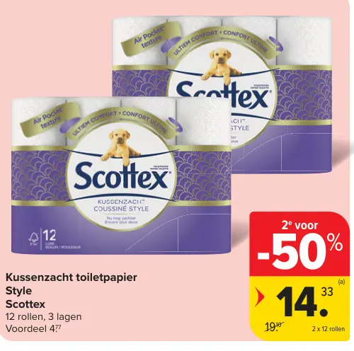 Promotie: Kussenzacht toiletpapier Style