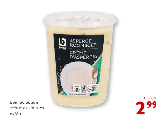 Offre: crème d'asperges