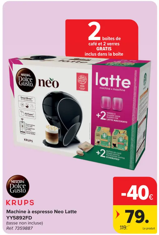 Offre: Machine à espresso Neo Latte