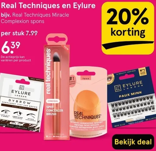 Aanbieding: Real Techniques en Eylure