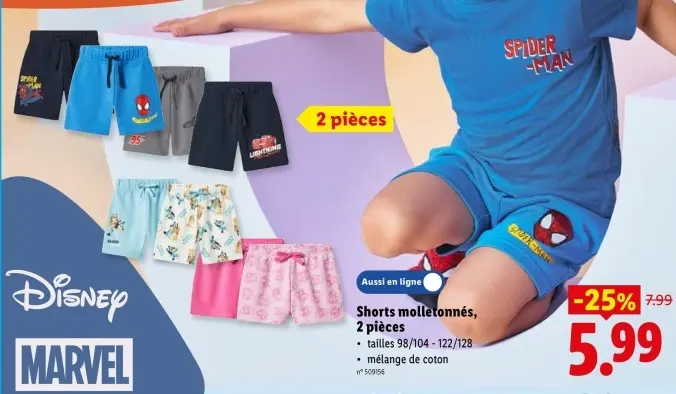Offre: Shorts molletonnés