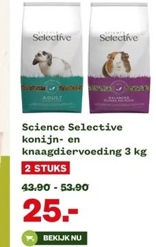 Aanbieding: Science Selective konijn- en knaagdiervoeding