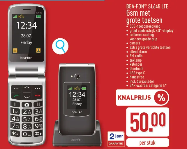 Promotie: BEA-FON® SL645 LTE Gsm met grote toetsen