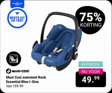 Aanbieding: Maxi Cosi autostoel Rock Essential Blue I-Siz