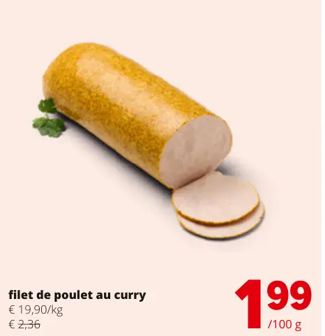 Offre: filet de poulet au curry