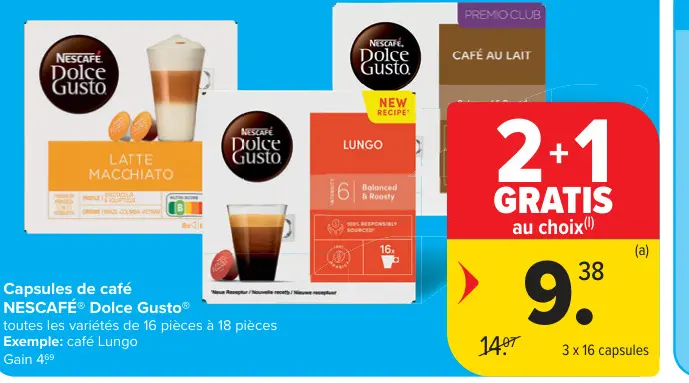 Offre: Capsules de café NESCAFÉ® Dolce Gusto®