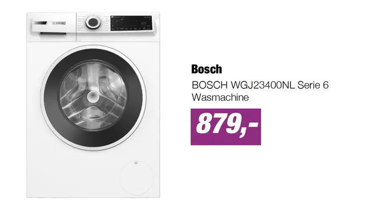 Aanbieding: BOSCH WGJ23400NL Serie 6 Wasmachine