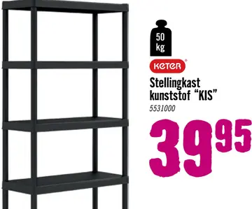 Aanbieding: KETER Stellingkast 182x90x40 cm kunststof