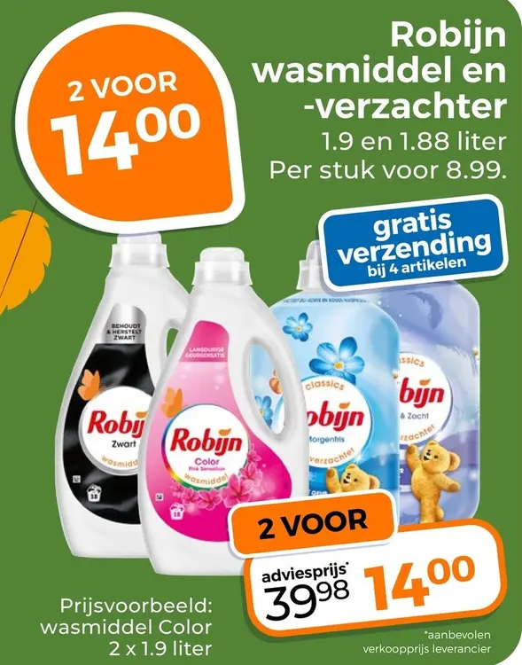 Aanbieding: Wasmiddel en -verzachter