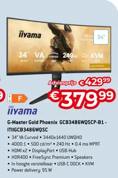 Aanbieding: G-Master Gold Phoenix GCB3486WQSCP-B1 - ITIIG