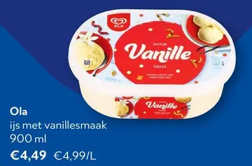 Aanbieding: Ola ijs met vanillesmaak