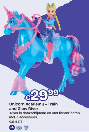 Promotie: Unicorn Academy – Train and Glow River (11.5 cm & 12.5 cm)