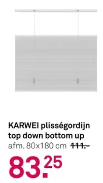 Aanbieding: KARWEI plisségordijn top down bottom up