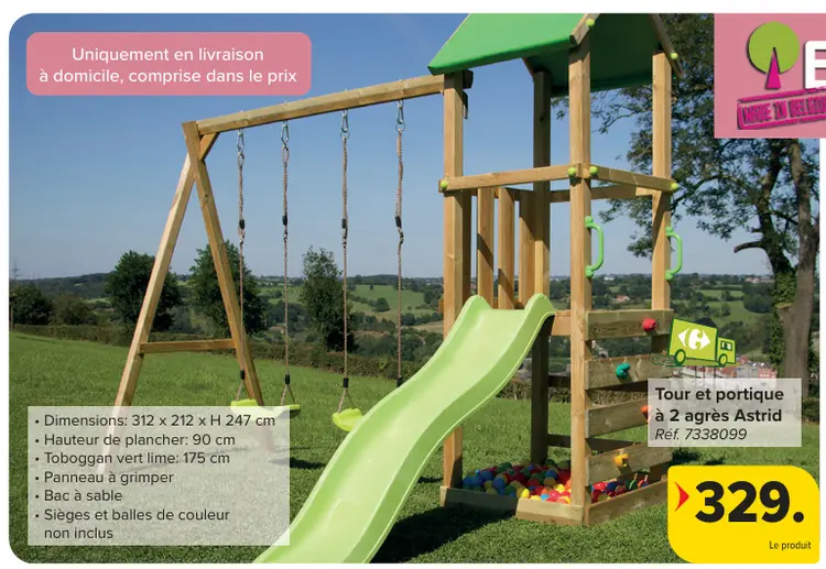 Offre: Tour et portique à 2 agrès Astrid