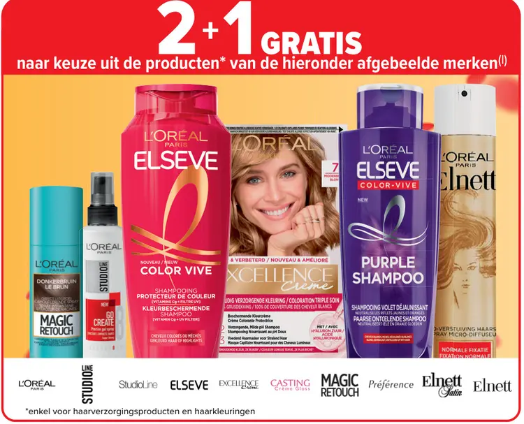 Promotie: L'oréal 2+1 gratis