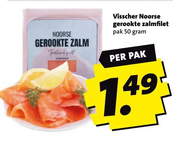 Aanbieding: Visscher Noorse gerookte zalmfilet