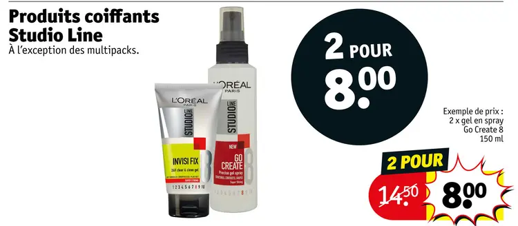 Offre: Produits coiffants Studio Line