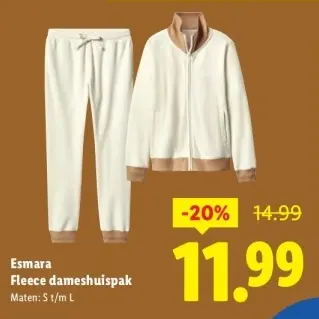 Aanbieding: Fleece dameshuispak