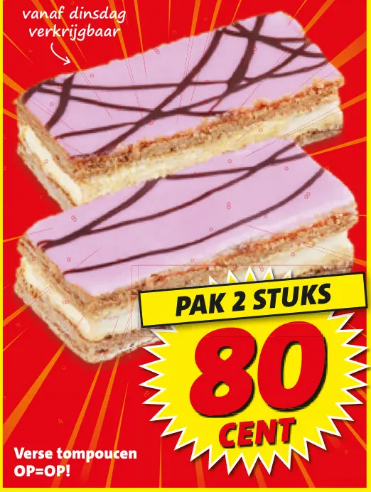 Aanbieding: Verse tompoucen
