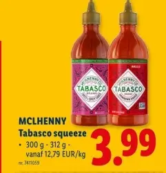 Promotie: Tabasco squeeze