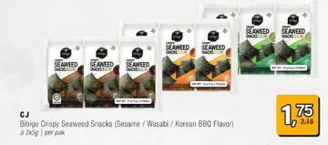Aanbieding: Bibigo Crispy Seaweed Snacks (Sesame / Wasabi