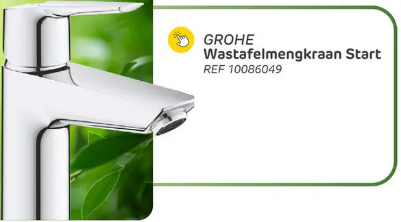 Promotie: Grohe quickfix start wastafelmengkraan m-size chroom