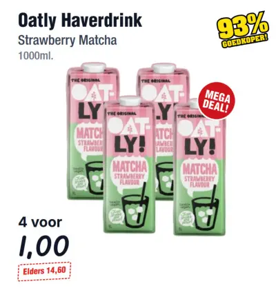 Aanbieding: Haverdrink Strawberry Matcha