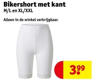 Aanbieding: Bikershort met kant