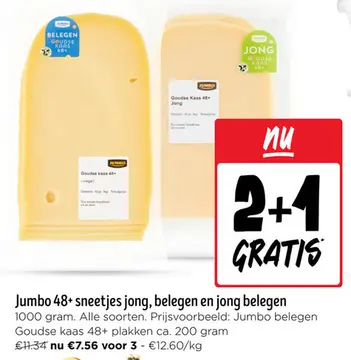 Aanbieding: 48+ sneetjes jong, belegen en jong belegen