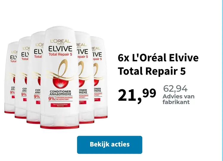 Promotie: 6x L'Oréal Elvive Total Repair 5