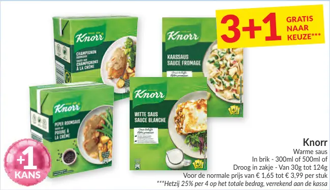 Promotie: Warme saus