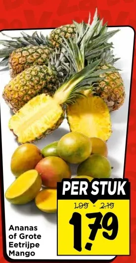 Ananas of Grote Eetrijpe Mango